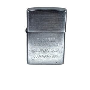FOR PARTS Vintage 2002 “tax free cigarettes” silver zippo lighter